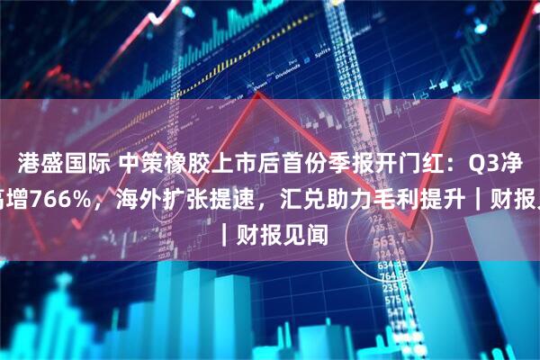 港盛国际 中策橡胶上市后首份季报开门红：Q3净利高增766%，海外扩张提速，汇兑助力毛利提升｜财报见闻